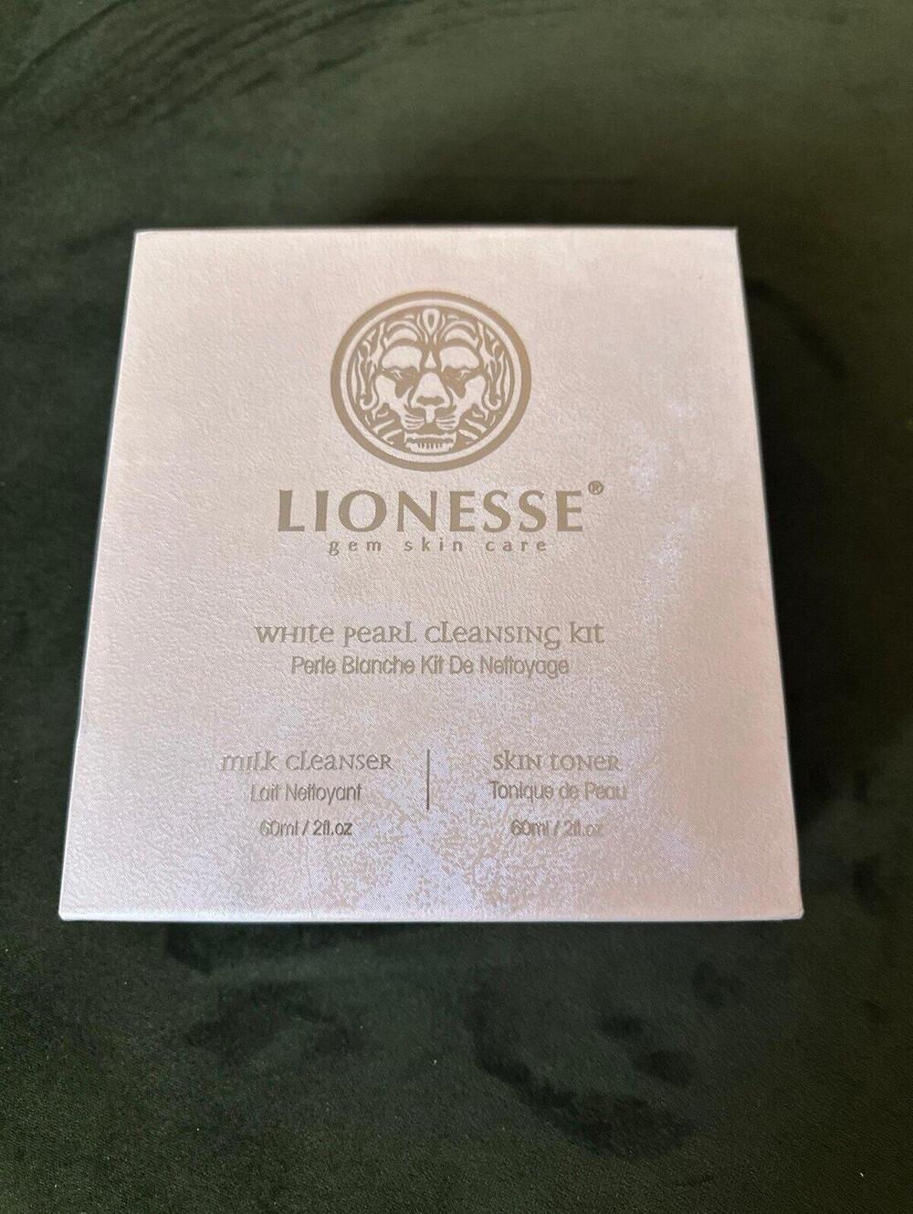 NIB Lionesse Gem Skin Care White Pearl Facial Cleansing Kit Milk Cleanser/Toner